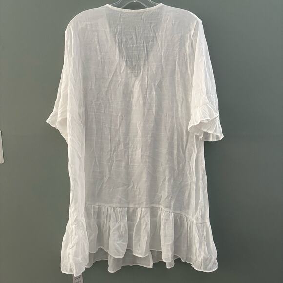 Cupshe NWT White Flutter Beach Bathingsuit Coverup - Picture 5 of 6